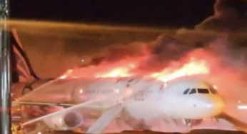 Passenger Plane Bursts Into Flames at South Korean Airport