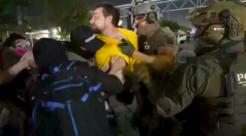 Chaos at Delaney Hall as Agitators Block Federal Vehicles and Assault ICE Operations